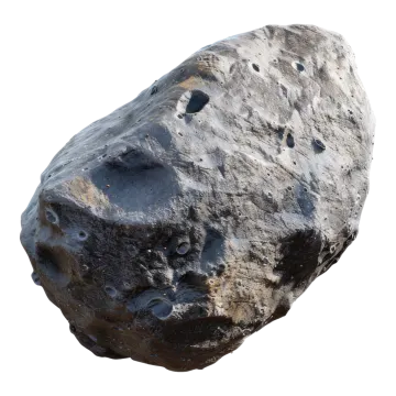 a large rock on a white background