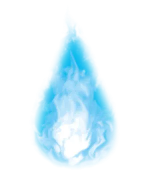 a blue water drop on a white background