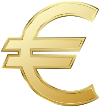 a golden euro symbol