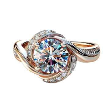 a rose cut diamond engagement ring