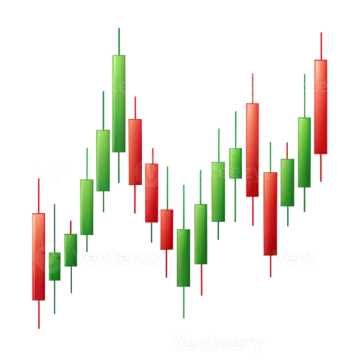 a red and green candles pattern on a chart