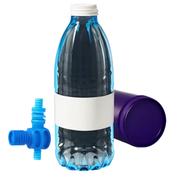 a bottle of water with a plastic cap