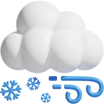 a cloud with snow on top of it