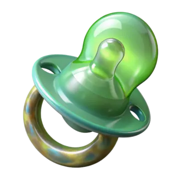 a green paco with a white background