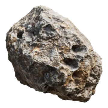 a rock on a white background