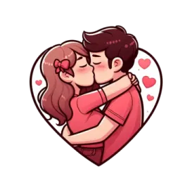 a couple hugging in the shape of a heart