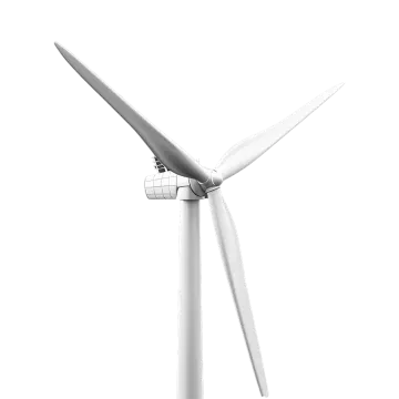 a wind turbine on a white background