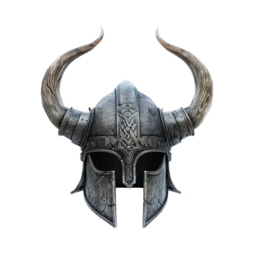 a viking helmet on a white background
