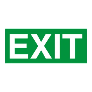 an exit sign with the word exit
