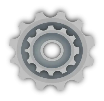 a gear wheel on a white background