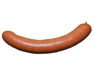 a hot dog on a white background