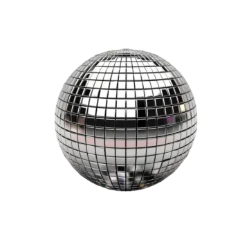 a disco ball on a white background