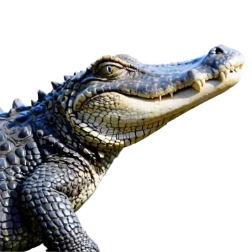 an alligator with its mouth open on a white background