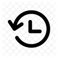 a clock icon on a white background