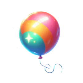 a colorful balloon floating in the air