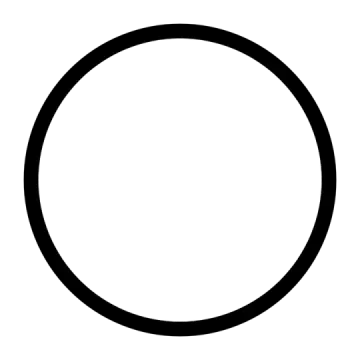 a black circle on a white background