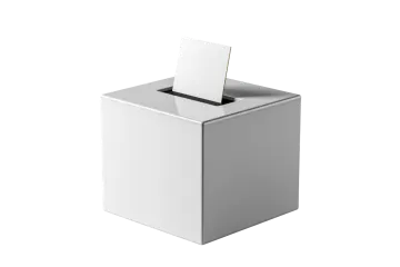 a white box with a card in it