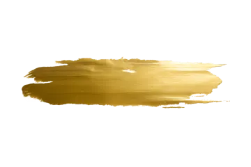 a gold paint stroke on a white background