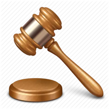 a wooden judge's gavette