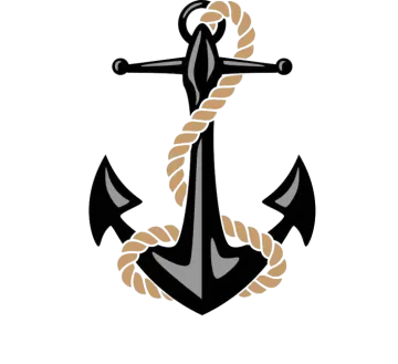 an anchor with a rope around it