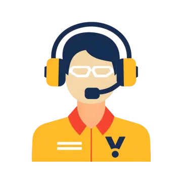 a person wearing headphones and a headset