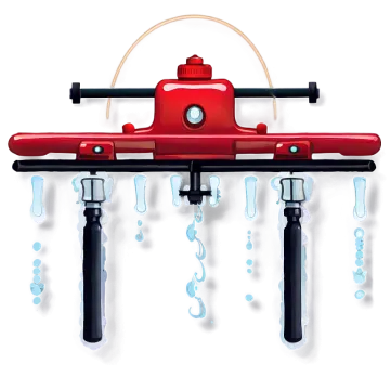 an image of a red and black water pump