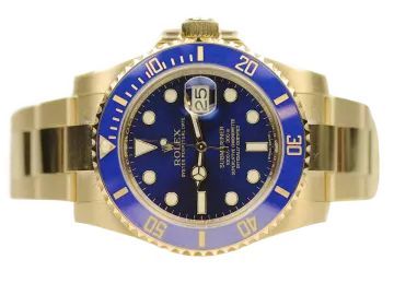 a watch with a blue dial on it