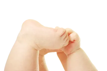 a close up of a baby's arm