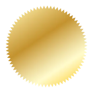 a gold medal on a white background