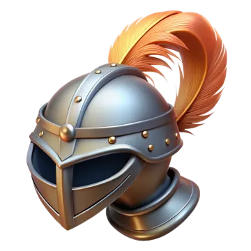 an image of a helmet with orange hair