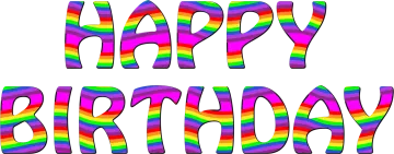 a happy birthday card with the word happy