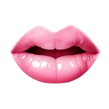 a woman's mouth with pink lipstick