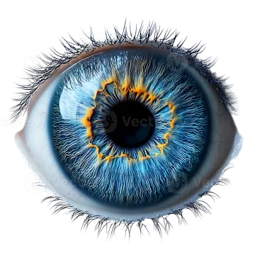 a close up view of an eye