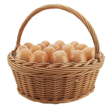 a basket full of eggs