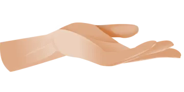 a person's hand is shown in this illustration