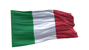 the flag of italy waving in the wind