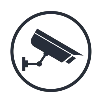 a black and white icon of a camera