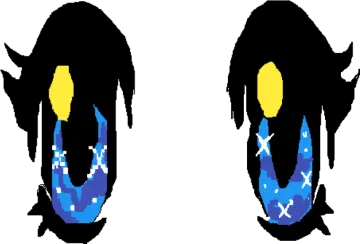 two images showing the different angles of a horse's head
