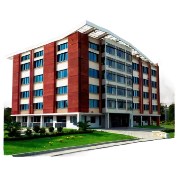 a red and white building