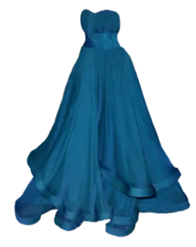 a blue dress on a white background