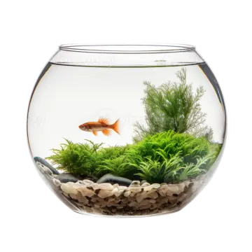 an aquarium filled with plants and rocks