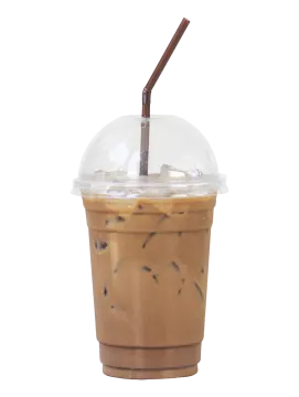 a plastic cup with a straw sticking out of it