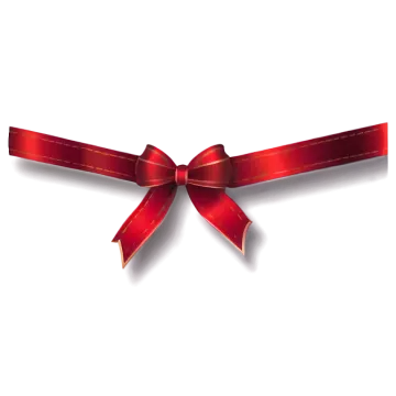 a red ribbon on a white background