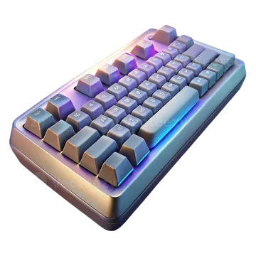 a computer keyboard on a white background