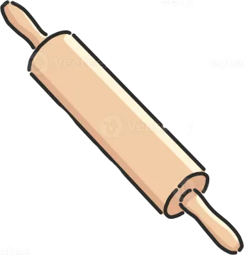 a rolling pin on a white background