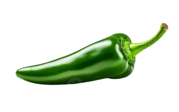 a green pepper on a white background