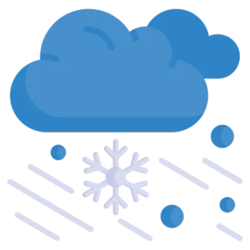 a cloud with snow on it