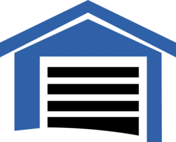 a blue house with a white roof