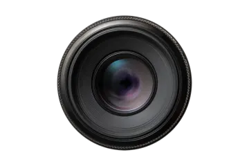 the lens on a white background