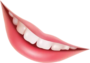 an open mouth with white teeth